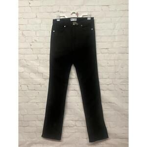 ZARA High Waist Split Leg Denim Mom Jeans Black 8 Fall Fashion